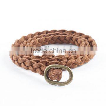 Microfiber Braided pu Belt for Woman