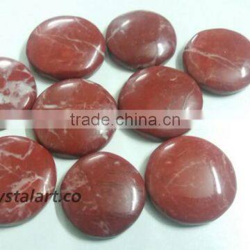 Red Jasper Agate Round Palm Stones