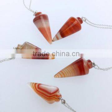 Red Banded Onyx Plane Pendulum