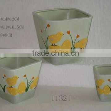 terracotta spring flower planter