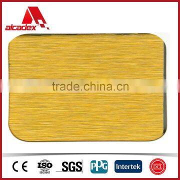 Brushed Gold ACP / ACM aluminum construction materials