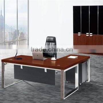 Hot selling cheap price wooden L shape office executive table