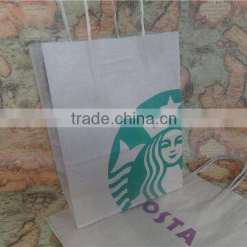 Take Away Brown Food Grade Kraft Paper Bag With Handle photo-4