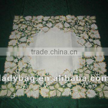 polyester embroidered cutwork tablecloth