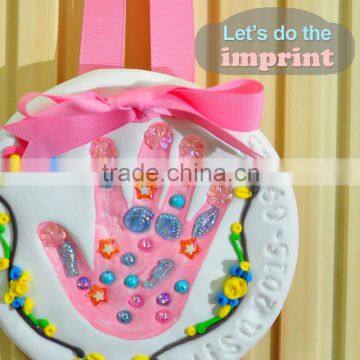 Baby Brain Development Toys And Home Decoration Items Footprint Clay Kit