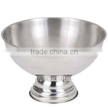 10L stainless steel round ice bucket with stand