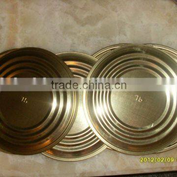 tinplate can for food with golden lacquer