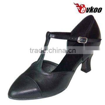 Low price modern dance shoes salsa dance shoes wholesale black leather