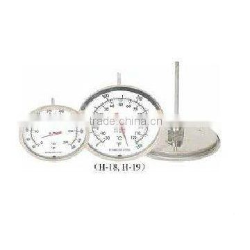 Stainless Steel Back Connection Bimetal Thermometer