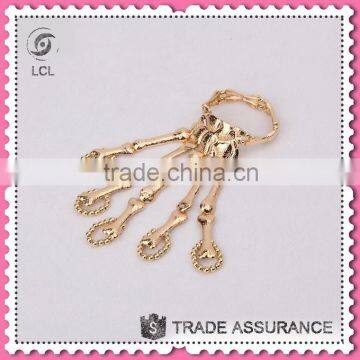 New imitation gold bracelet designs for Halloween, Skeleton Hand imitation gold finger ring bracelet