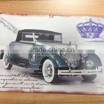 decorative car flat tin sign