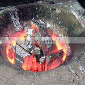 Small industrial metal melting furnace for copper , aluminum, iron , steel