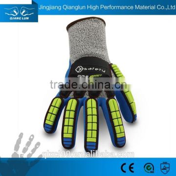 QL knitted hand firm grip mechanic rubber gloves