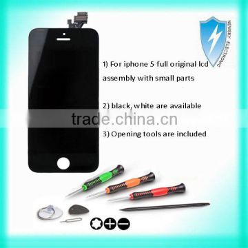 Large stock Original new for iphone 5 lcd jt digitizer with assembly