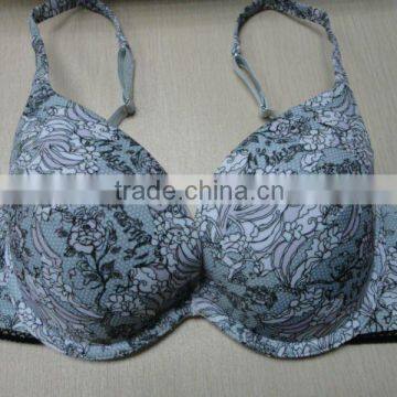 Fixed gel sac plunge bra