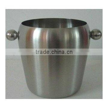 1.0L stainless steel ice bucket with handle