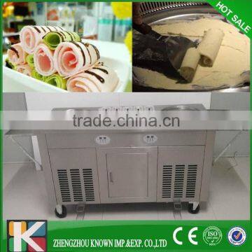 Popular US and Southeast Asia fried ice cream machine 110v with 2+10