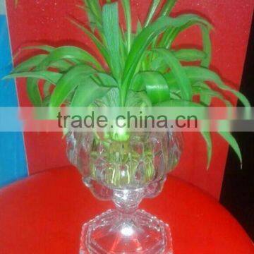 Crystal Glass Vase .Glass Vase With Stand, Crown Color ,2015new Table Vase photo-2