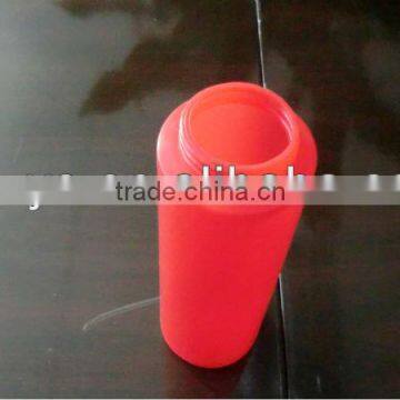 Red/white LDPE ketchup/jam plastic bottle with special lid