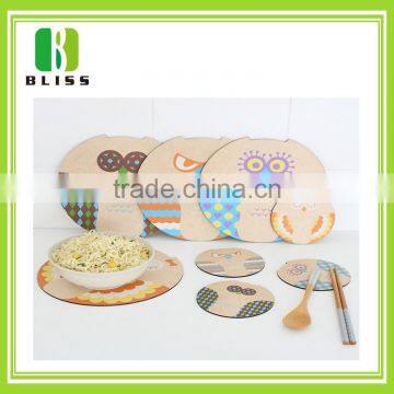 High quality reuseable factory price cork Cup mat for drinks