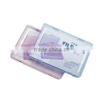 Portable plastic file boxes