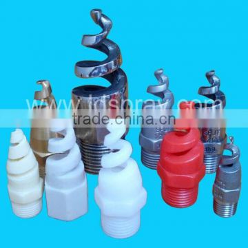 Spiral spray nozzle create a full cone spray or hollow cone spray