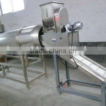 Automatic Drum corn chips/maize snacks single roller seasoning machine