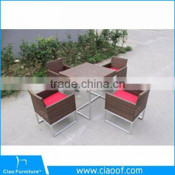 Plastic Rattan Furniture Aluminum Outdoor Furniture Wicker Armest Dining Chair photo-4