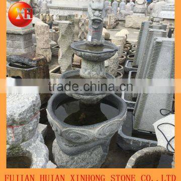 polished garden stone water fountain with dragon