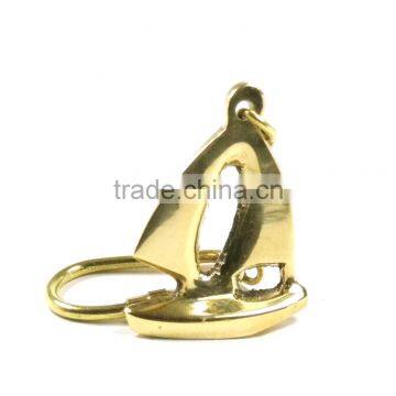 Solid Brass Sail Boat Key chain Nautical keychain