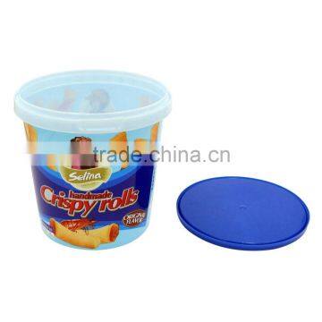 730ml IML PP Packaging Custom Cookie Boxes,Plastic Biscuit Packaging Suppliers photo-4