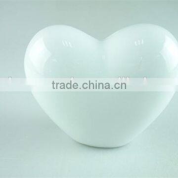 stock porcelain white lovely heart shaped money box