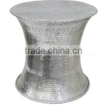 Aluminum Drum Metal Table For Living Home Decoration