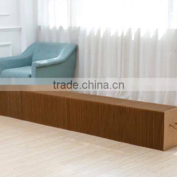 Waterproof Foldable Paper Bench With Felt Pad Ideal for Living Room White/brown photo-2