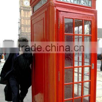 Metal British telephone booth for Decoration