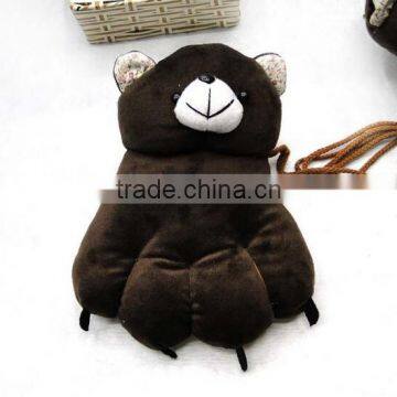 custom cheap animal tiger paw plush gloves