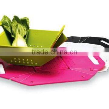 Plastic Folding Vegetable Colander With Handle photo-2