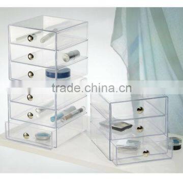Plastic Cosmetic Stroage Boxes Clear Crystal Cube Makeup Boxes 2016 New Acrylic Large Makeup Organizer Wholesale JYSB-16506 photo-4