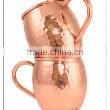 Moscow Mule Hammered Copper Mug with Copper Handle