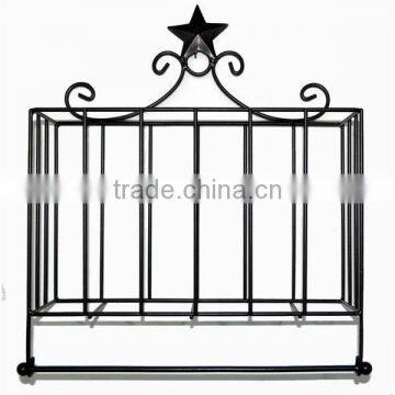 Metal bathroom magazine rack