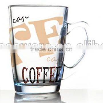 6oz 8oz 10oz 12oz Caffe Latte Espresso Cappuccino Color Printing Coffee Mug Drinking Glass Mug With Handle photo-2