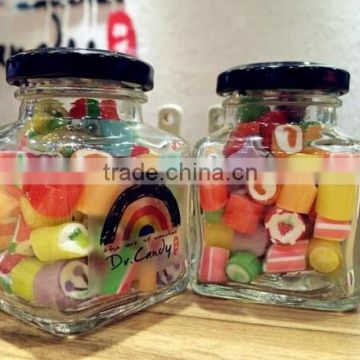 100ml 200ml 280ml 380ml square shape popular glass jam jar