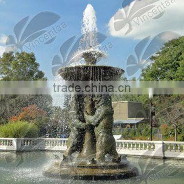 Garden Decoration Metal Craft Small Bronze Hippo Water Fountain photo-5
