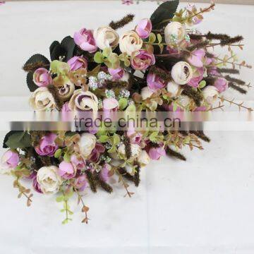 Autumnal Artificial Camellia Flower Decorative Landscaping Flower Bouquet photo-4