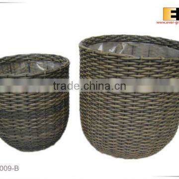 PE/plastic Rattan With Liner Flower Baskets photo-3