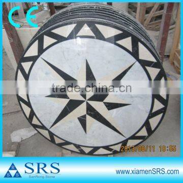 Flooring medallion water jet marble designs