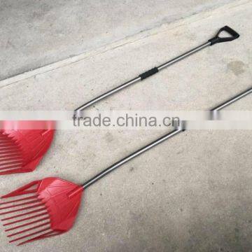 Plastic rake with steel handle/Garden rake