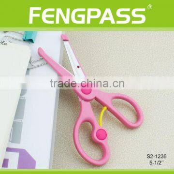 S2-1236 5-1/2" 2CR13 Stainless Steel PP Plastic Handle Paper Cutting Stationery Scissors / Kid Scissors photo-2
