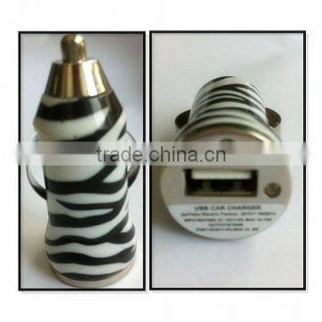 Leopard Print USB Car Charger for iPhone and Samsung