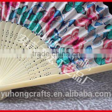 Promotional Cotton Cloth Hand Fan With Butterfly photo-5